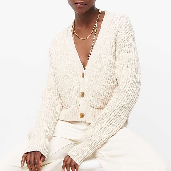 J Crew Chunky Cropped Patch Pocket Knit 